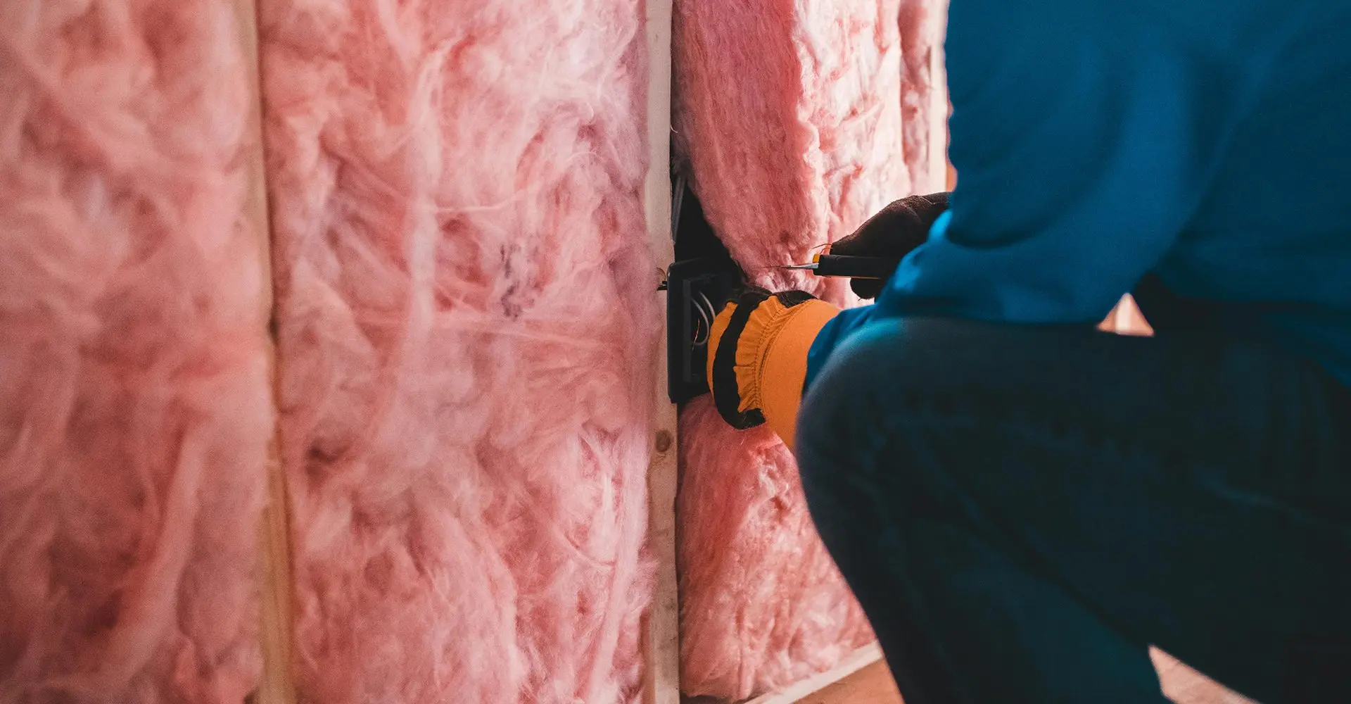 Installing electrical outlet in insulated wall